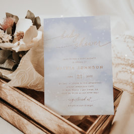 Cloud Theme baby shower Folie Uitnodiging