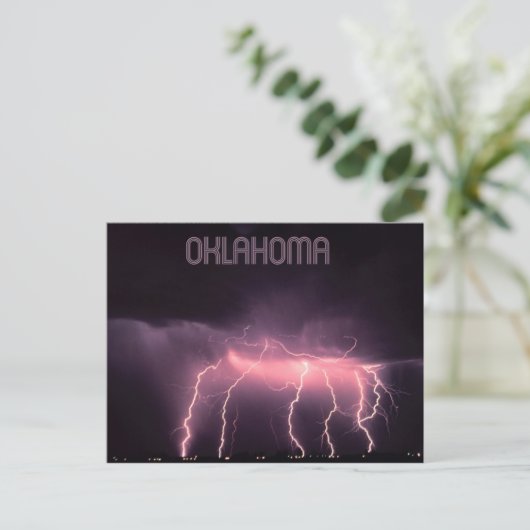 Cloud-to-Ground Lightning, Oklahoma Briefkaart (Staand voorkant)