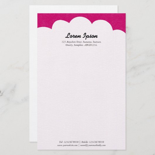 Cloud Top - diepe kritiek Briefpapier (Voorkant / Achterkant)