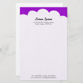 Cloud Top - Paars Briefpapier (Voorkant / Achterkant)