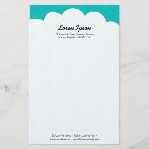 Cloud Top - Turquoise Briefpapier