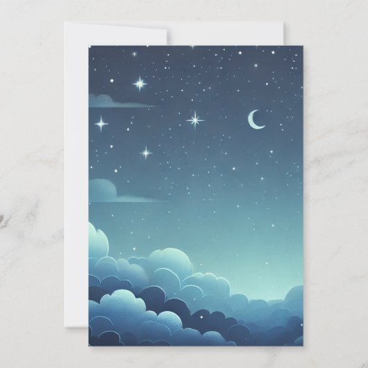 Cloud Twinkle Little Star Genderonthulling Kaart (Achterkant)