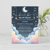 Cloud Twinkle Twinkle Little Star Genderonthulling Kaart (Staand voorkant)