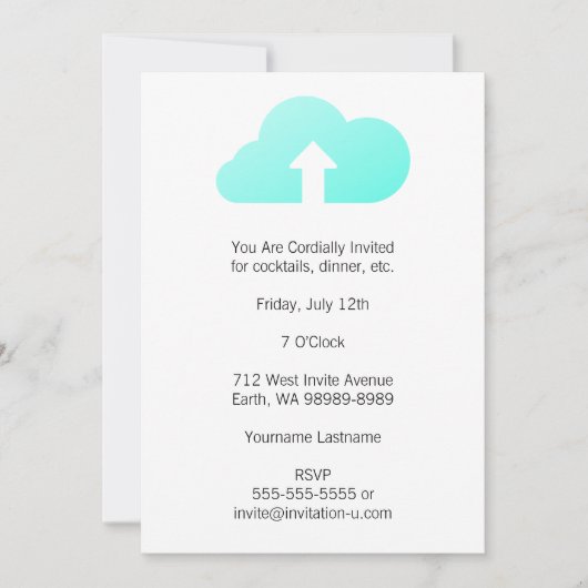 Cloud uploaden kaart (Voorkant)