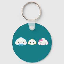 Cloud van de familie Kawaii Sleutelhanger