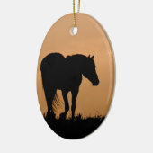Cloud Walks op Sunset Wild Horse Holiday Ornament (Links)