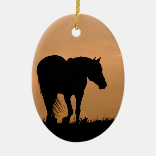 Cloud Walks op Sunset Wild Horse Holiday Ornament (Voorkant)