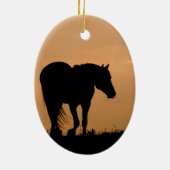 Cloud Walks op Sunset Wild Horse Holiday Ornament (Achterkant)