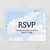 Cloud Weddenschap RSVP met menu (Voorkant / Achterkant)