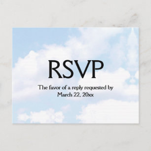 Cloud Weddenschap RSVP met menu