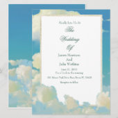 Cloud Wedding Invitation Kaart (Voorkant / Achterkant)