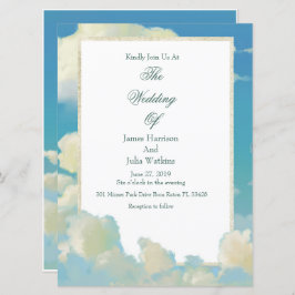 Cloud Wedding Invitation Kaart