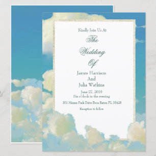 Cloud Wedding Invitation Kaart