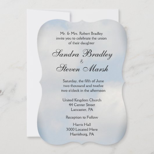 Cloud Wedding Invitations Kaart (Voorkant)