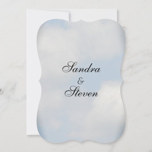 Cloud Wedding Invitations Kaart (Achterkant)