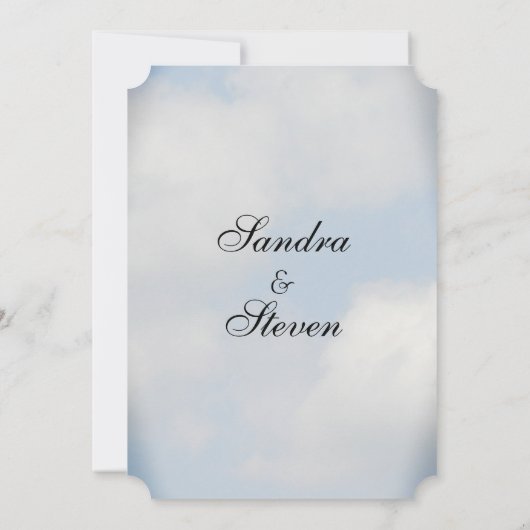 Cloud Wedding Invitations Kaart (Achterkant)