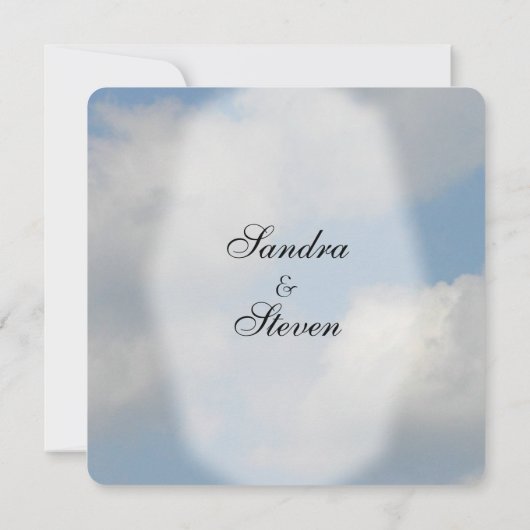 Cloud Wedding Invitations Kaart (Achterkant)