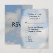 Cloud Wedding RSVP Kaartje (Voorkant / Achterkant)
