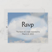 Cloud Wedding RSVP Uitnodiging Briefkaart (Voorkant / Achterkant)