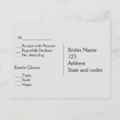 Cloud Wedding RSVP Uitnodiging Briefkaart (Achterkant)