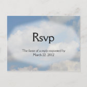 Cloud Wedding RSVP Uitnodiging Briefkaart (Voorkant)