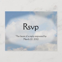 Cloud Wedding RSVP Uitnodiging Briefkaart