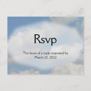 Cloud Wedding RSVP Uitnodiging Briefkaart
