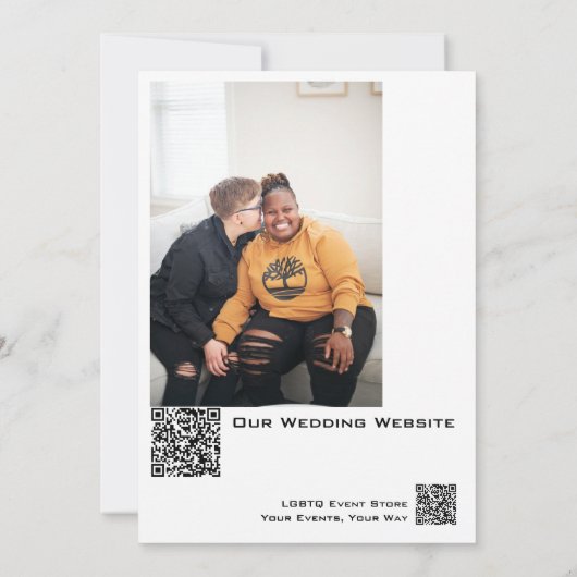 Cloud Wedding Wedding Invite Kaart (Achterkant)