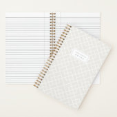Cloud White | Coastal Bamboo Trellis Personalized Notitieboek (Binnen)