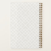 Cloud White | Coastal Bamboo Trellis Personalized Notitieboek (Achterkant)