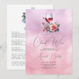 Cloud wijn vrijgezellenweekend kaart