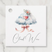 Cloud Wine Bruiloftsfeest Bedankjes Labels (Voorkant)
