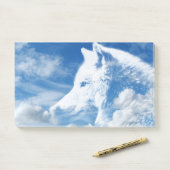 Cloud Wolf Post-it® Notes (Op bureau)