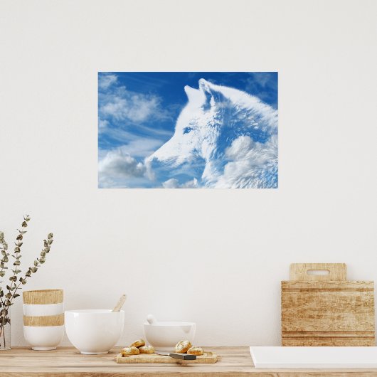 Cloud Wolf Poster (Keuken)