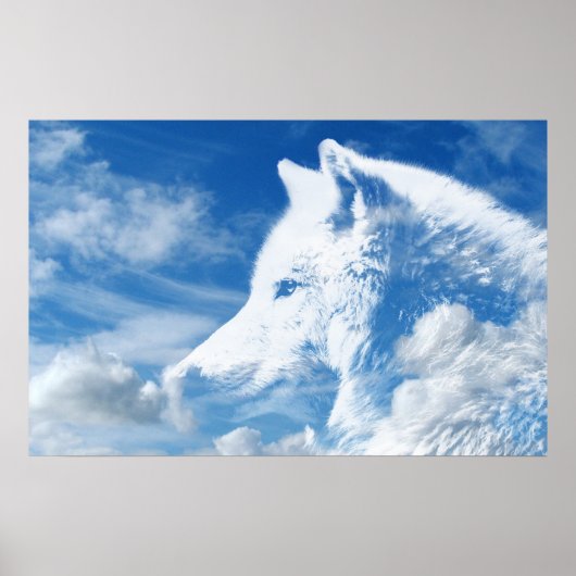 Cloud Wolf Poster (Voorkant)
