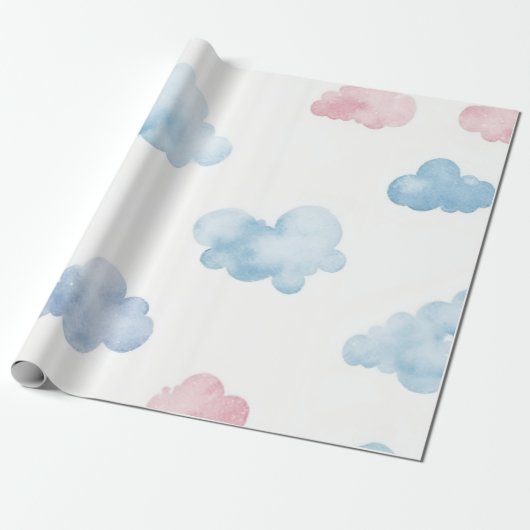 Cloud wrapping papier (Uitgerold)