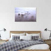 Cloudbase in de stad Op Canvas Afdruk (Insitu (Slaapkamer))