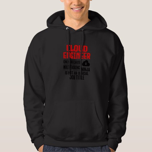 Cloudbeheerder voor een cloud devops engineer  1 hoodie (Voorkant)