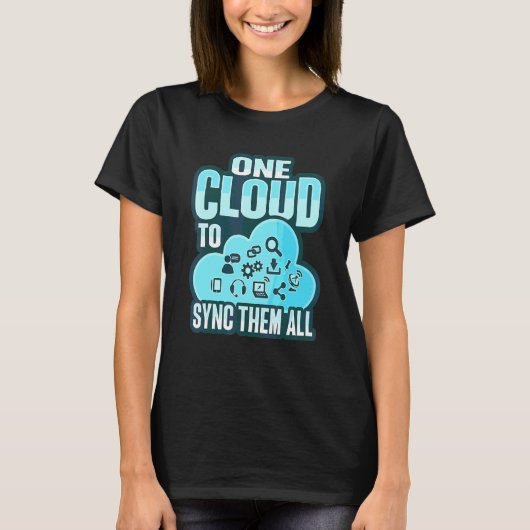 Cloudbeheerder voor een Cloud devops engineer 6 T-shirt (Voorkant)