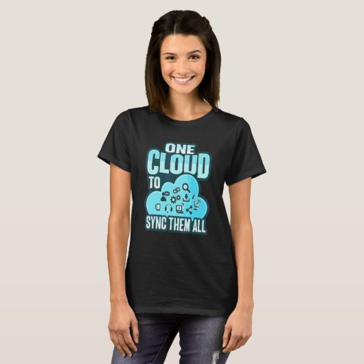 Cloudbeheerder voor een Cloud devops engineer 6 T-shirt (Voorkant volledig)