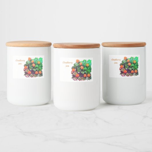 Cloudberry-jam Voedselcontainer Etiket (Flessen)