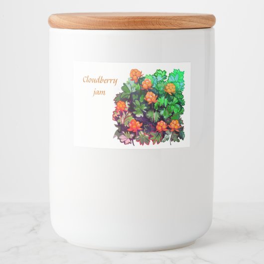 Cloudberry-jam Voedselcontainer Etiket (Voorkant)
