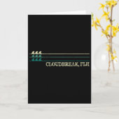 Cloudbreak Fiji Break Surfen Retro Golf Kaart (Gele Bloem)
