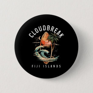 Cloudbreak Fiji-eilanden Surf Vintage Surfen Surfe Ronde Button 5,7 Cm
