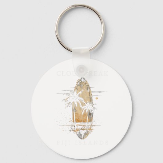 Cloudbreak Fiji eilanden Surf Vintage surfen Surfe Sleutelhanger (Voorkant)