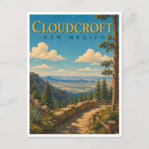 Cloudcroft New Mexico Bergbos GeoSaga Briefkaart