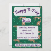 Clouded Leopard Happy Birthday Kaart (Voorkant)