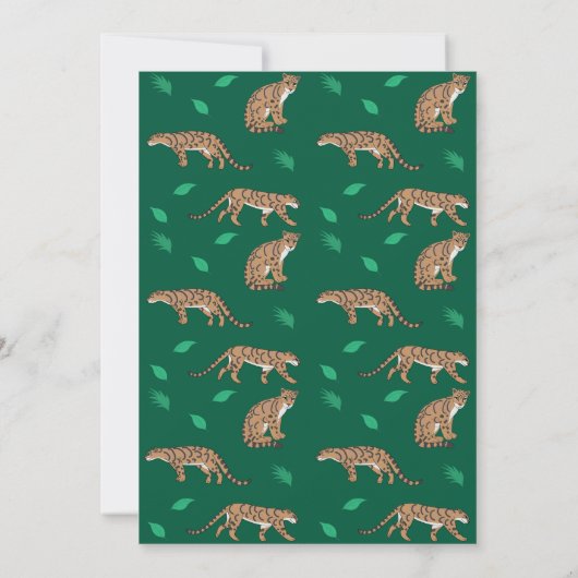 Clouded Leopard Happy Birthday Kaart (Achterkant)