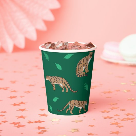 Clouded Leopard Papieren Bekers (Insitu)