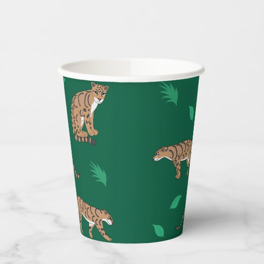 Clouded Leopard Papieren Bekers (Links)